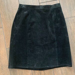Black Suede Skirt Vintage Phoenix USA sz 7/8